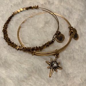 Alex and Ani Gold North Star Bangle Set